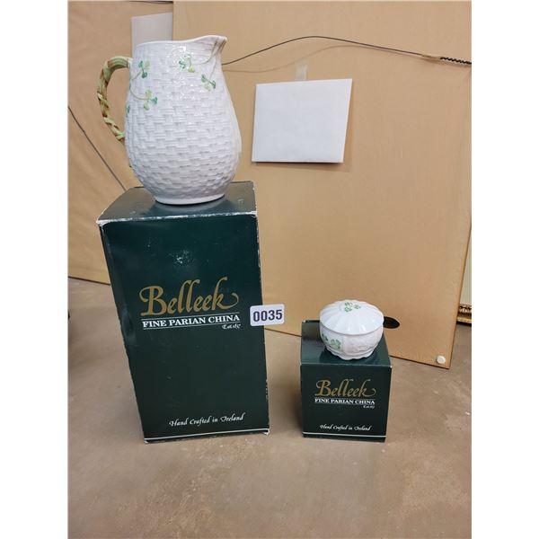 Two Piece Belleek Fine Parian China