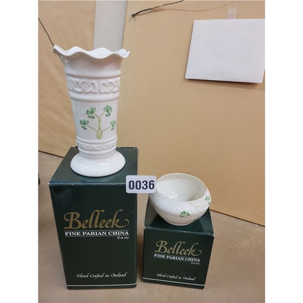 Two Piece Belleek Fine Parian China