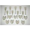 Image 1 : (9) EARLY AMERICAN SILVER TEASPOONS - SET (9)