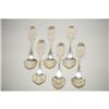 Image 1 : (6) EARLY AMERICAN SILVER TEASPOONS - SET (6)