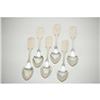 Image 1 : (6) EARLY AMERICAN SILVER TEASPOONS - SET (6)