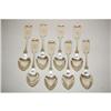 Image 1 : (8) EARLY AMERICAN SILVER TEASPOONS - SET (8)