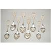 Image 1 : (8) EARLY AMERICAN SILVER SPOONS - (3) 6 1/4"