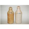 Image 1 : (2) 19TH CENT. STONEWARE BOTTLES - (2) GREY S