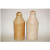 Image 2 : (2) 19TH CENT. STONEWARE BOTTLES - (2) GREY S