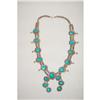 Image 1 : NAVAJO SQUASH BLOSSOM NECKLACE - 14 1/2" NECK