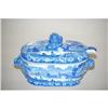 Image 1 : 3 PC. BLUE & WHITE STAFFORDSHIRE SAUCE TUREEN