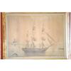 Image 2 : FRAMED CONTINENTAL SAILING SHIP COLOR LITHO -