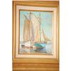 Image 2 : JOHN WARD HARBOR SCENE OIL PAINTING - 20TH CE