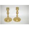 Image 1 : (2) CHIPPENDALE BRASS CANDLESTICKS - PR. 18TH