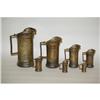 Image 1 : (7) GRADUATED PEWTER MEASURES - SET (7) 19TH