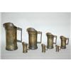 Image 2 : (7) GRADUATED PEWTER MEASURES - SET (7) 19TH