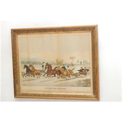 1875 WHITE & PIPLAR COLORED LITHOGRAPH-"A BRU