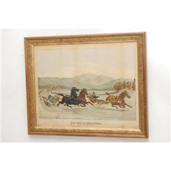 1877 WHITE & PIPLAR COLORED LITHOGRAPH-"THE E