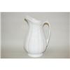 Image 1 : 12 1/2" WHITE IRONSTONE WATER PITCHER - W & E
