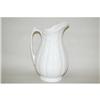 Image 2 : 12 1/2" WHITE IRONSTONE WATER PITCHER - W & E