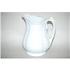 Image 2 : 8 1/4" WHITE IRONSTONE WATER PITCHER - W. BAK