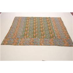 19TH CENT. GLAZED CHINTZ QUILT - HAND SEWN GL