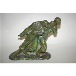5 1/2" GUERO BRONZE SCULPTURE - CAST BRONZE S