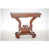 Image 2 : EMPIRE MAHOG. FOLDING CARD TABLE W/ SHAPED &
