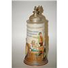 Image 2 : 10 1/2" GERMAN COVERED STONEWARE STEIN W/ POL