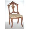 Image 1 : BLACK WALNUT VICTORIAN SIDE CHAIR - RENAISSAN
