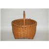 Image 2 : SPLINT HANDLED GATHERING BASKET - EARLY 20TH