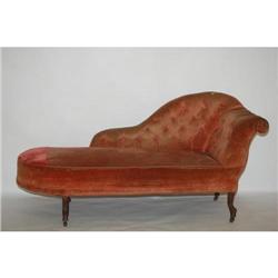 19TH CENT. VICTORIAN CHAISE LOUNGE - SCROLL B