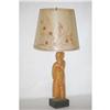 Image 1 : CUSTOM FIGURAL FEMALE TABLE LAMP - PALE CARVE