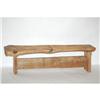 Image 1 : PRIMITIVE LOG BENCH - WEATHERED & WORN PINE H