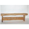 Image 2 : PRIMITIVE LOG BENCH - WEATHERED & WORN PINE H