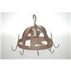 Image 1 : HANGING SHEET & WROUGHT IRON POT RACK - 20TH