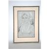 Image 1 : 20TH CENT. FRENCH CHARCOAL PORTRAIT - BLACK &