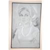 Image 2 : 20TH CENT. FRENCH CHARCOAL PORTRAIT - BLACK &