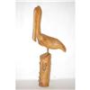 Image 1 : PRUITT WOODEN PELICAN SCULPTURE - LARGE CARVE