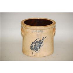 DECORATED E. & L.P. NORTON STONEWARE CORCK -