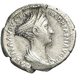 Sabina, moglie di Adriano (deceduta nel 137 d.C) Denario.