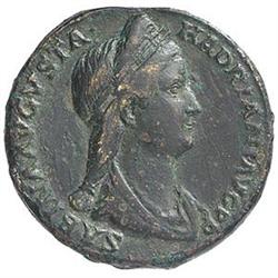 Sabina, moglie di Adriano (deceduta nel 137 d.C) Sesterzio.