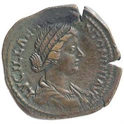 Lucilla, moglie di Lucio Vero (deceduta nel 183 d.C.) Sesterzio.