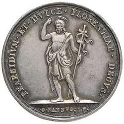 Firenze  Leopoldo II (1824-1859). Medaglia 1828 Societv di S. Giovanni Battista