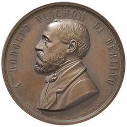 Forlv¨  Rodolfo Virchow (1821-1902), medico e politico Medaglia 1873 dai Medici Italiani