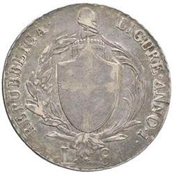 Genova  Repubblica Ligure (1798-1805) 8 lire 1798