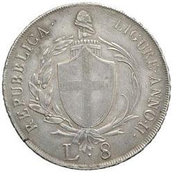 Genova  Repubblica Ligure (1798-1805) 8 lire 1799