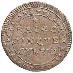 Gubbio  Pio VI (1775-1799). Madonnina 1797 A.XXII