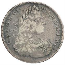 Napoli  Carlo VI (1707-1734) Mezza piastra 1731