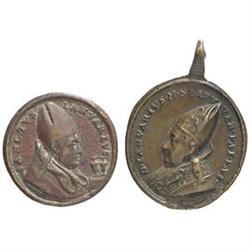 Napoli  San Gennaro Coppia di medaglie del '700