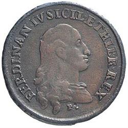 Napoli  Ferdinando IV (1759-1816). 3 tornesi 1789