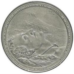 Napoli   Medaglia 1856 per l'attentato di Agesilao Milano e la congiura di F. Bentivegna