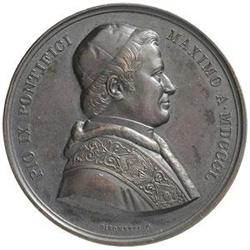 Napoli  Ferdinando II (1830-1859). Medaglia 1850 per il ritorno di Pio IX a Roma dopo l'esilio a Gae