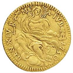 Roma  Benedetto XIV (1740-1758) Mezzo zecchino 1750